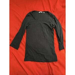 (SOLD) UNIQLO Basic 3/4 Sleeve in Black (X-SMALL)
